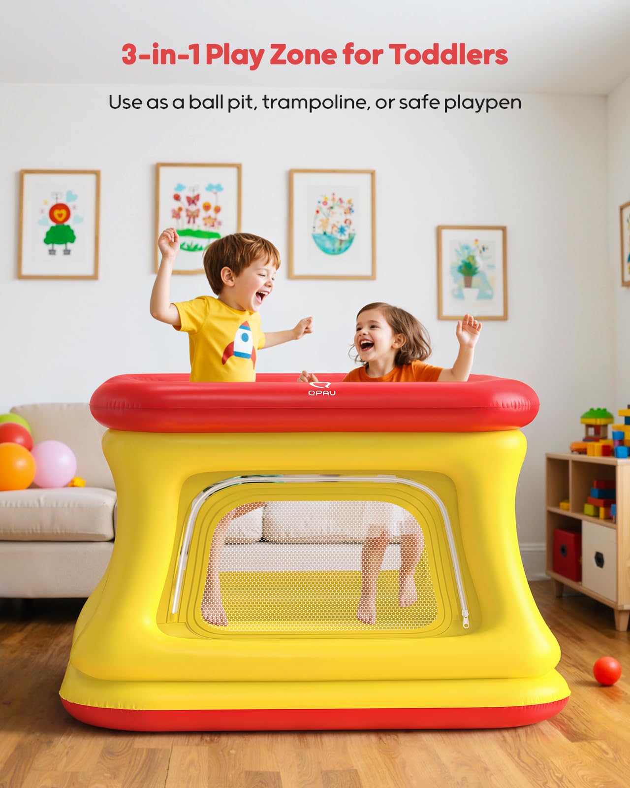 QPAU ball pit area with colorful balls for sensory play