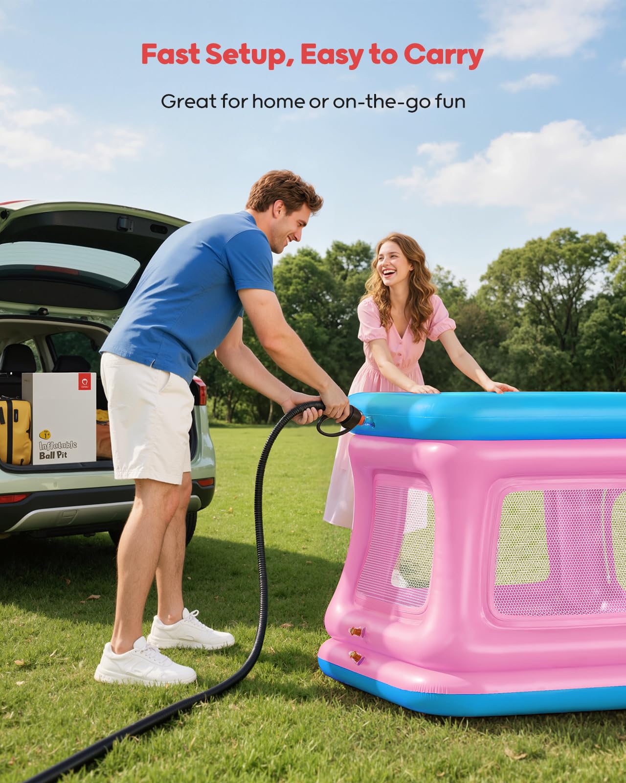 QPAU quick-setup and compact deflated storage for easy transport.