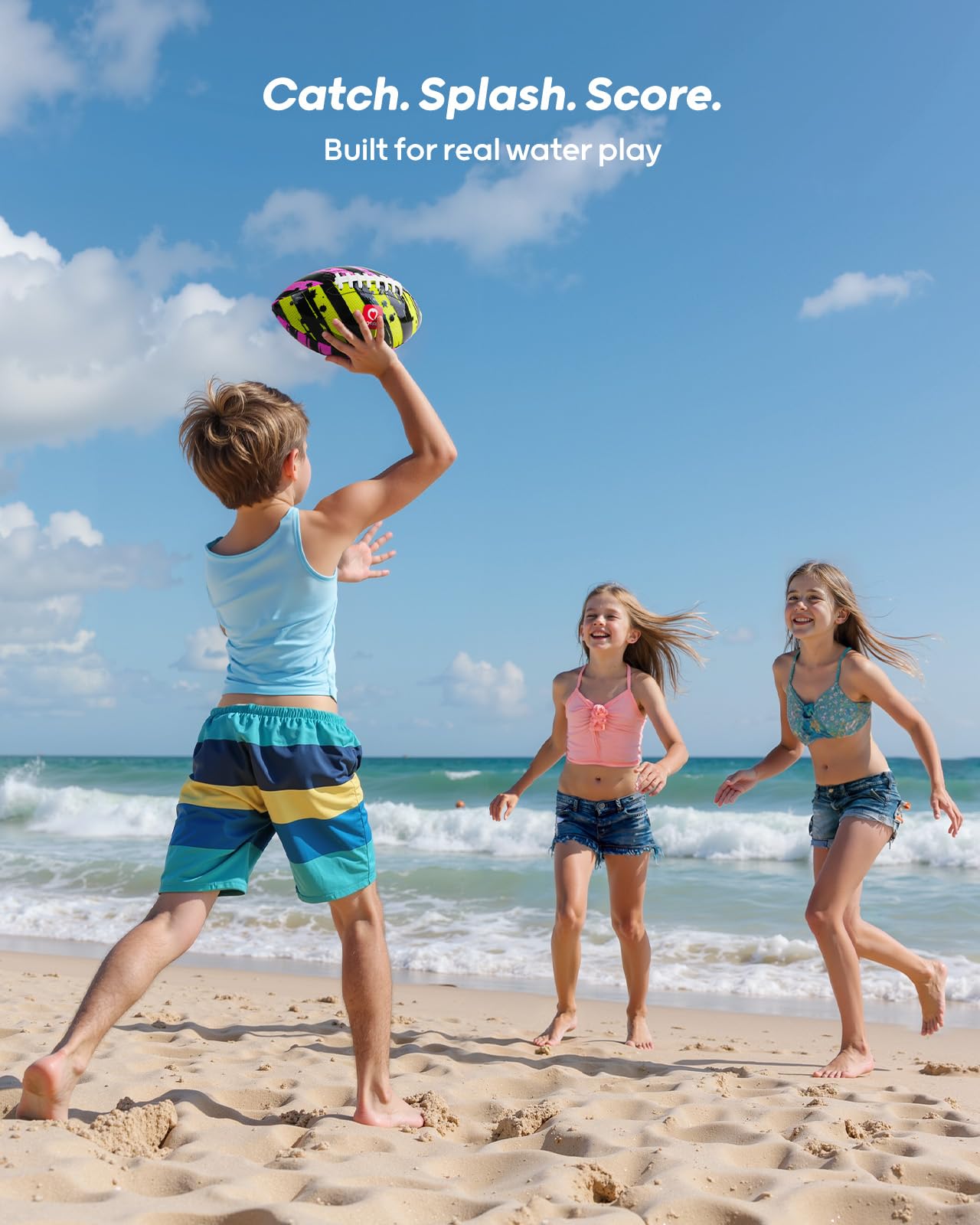 QPAU waterproof football for backyard-games that keeps sessions active.