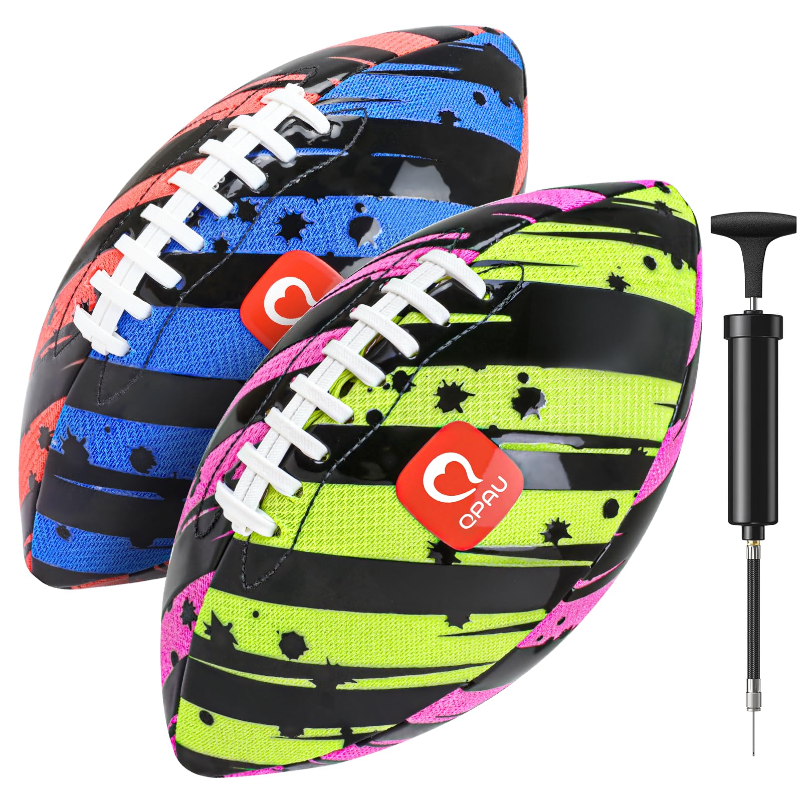 QPAU waterproof football for pool-play with secure grip and splash-friendly fun.