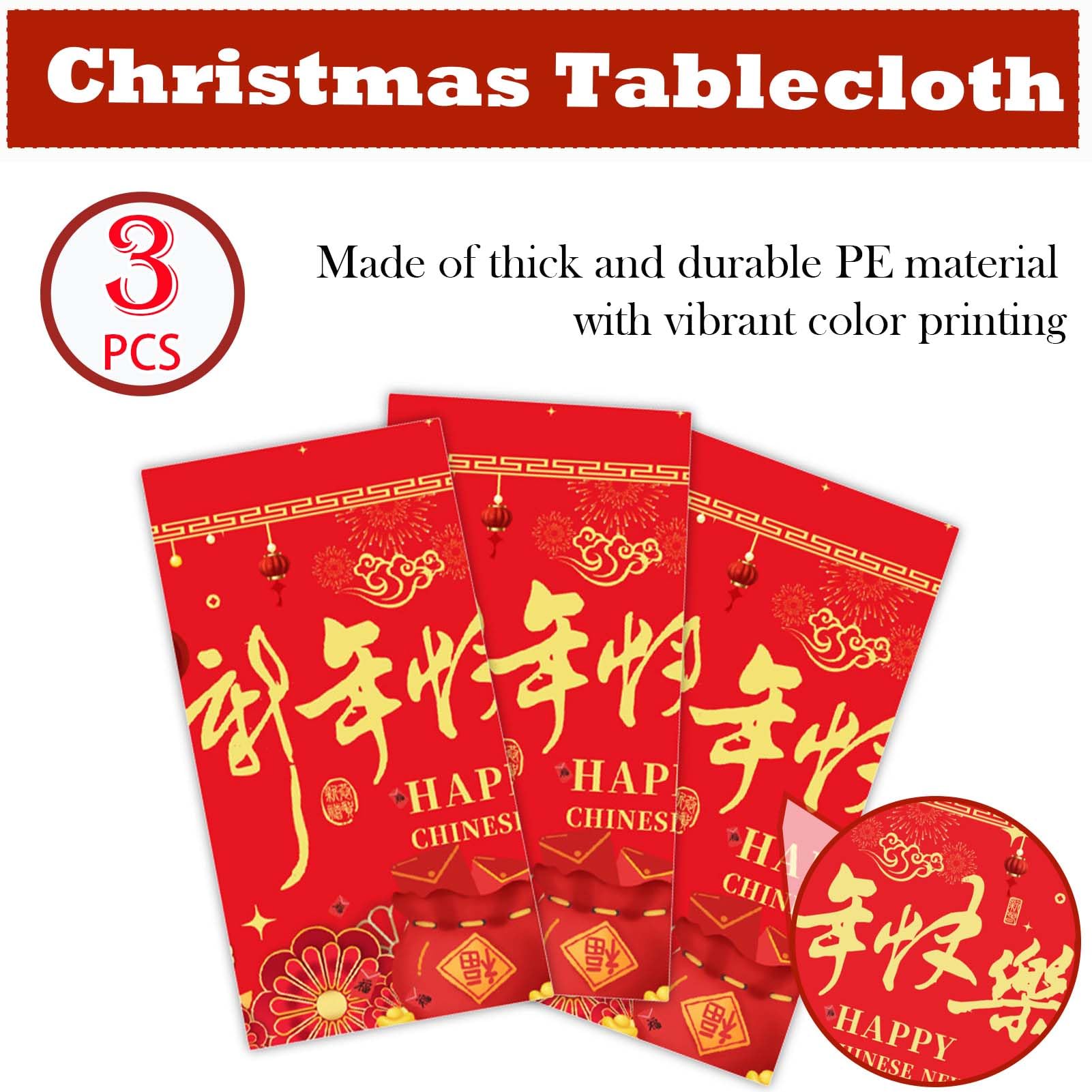 Qpout disposable plastic tablecloth enables quick cleanup after celebrations.