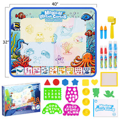 QQduck Water Doodle Mat kids drawing-accessories highlighting the play toolkit