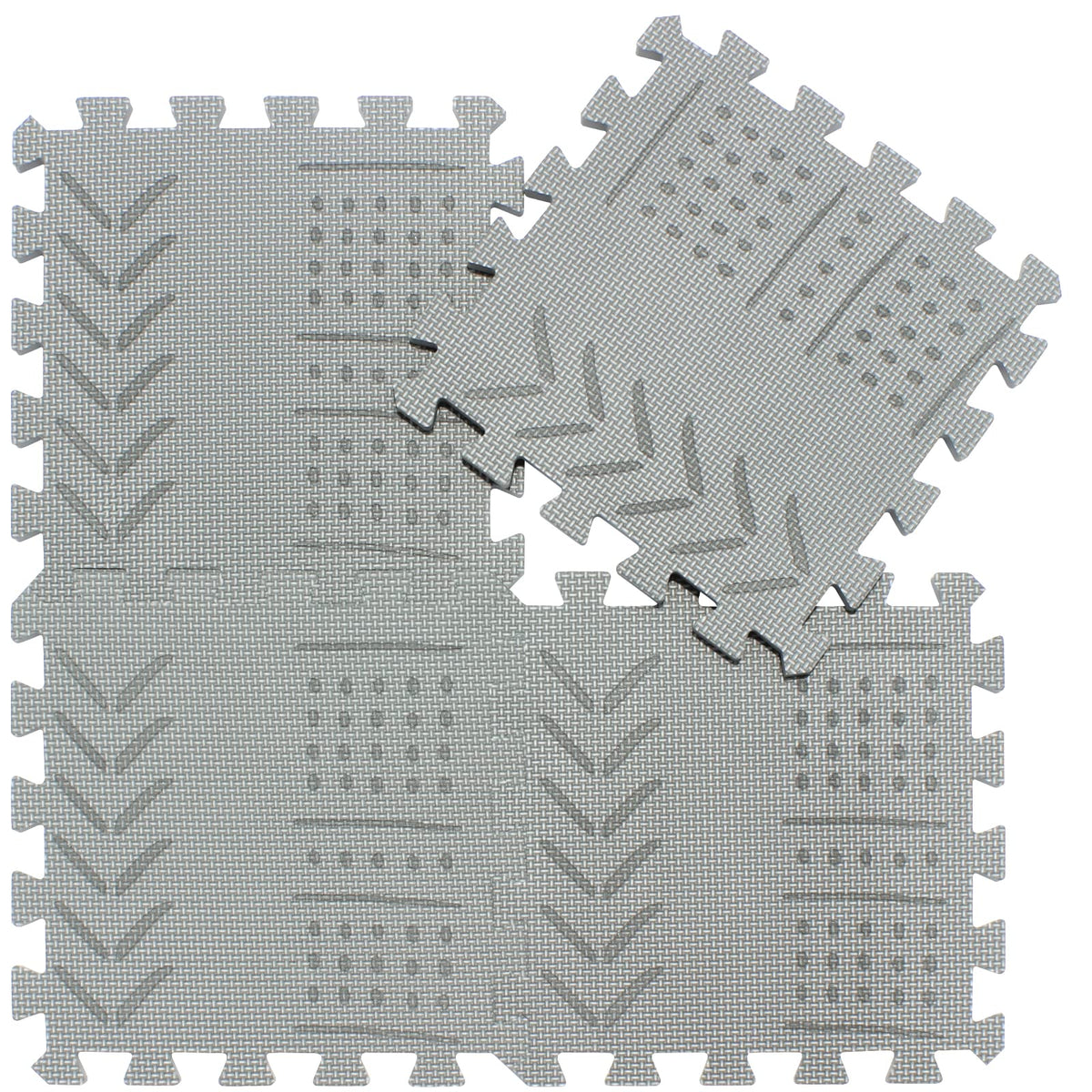 qqpp EVA 18 Tiles baby play mat gray for safe tummy time and soft play.