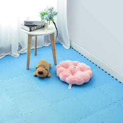 qqpp blue soft foam mat delivers comfortable cushioning for floor activities