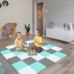 qqpp EVA play area setup showing a cozy space for babies and toddlers.