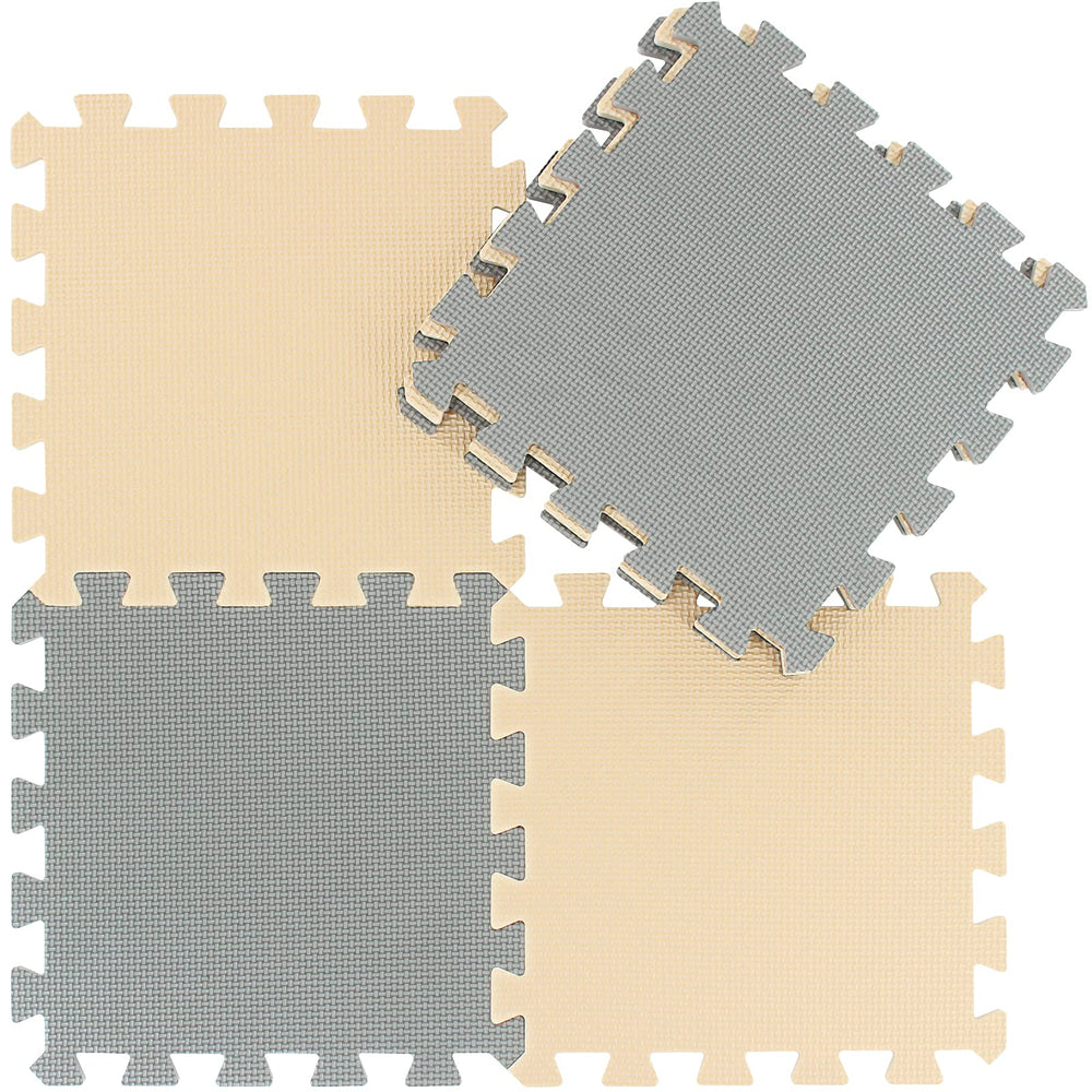 qqpp EVA color-matched mats keep rooms looking neat and kid-friendly.