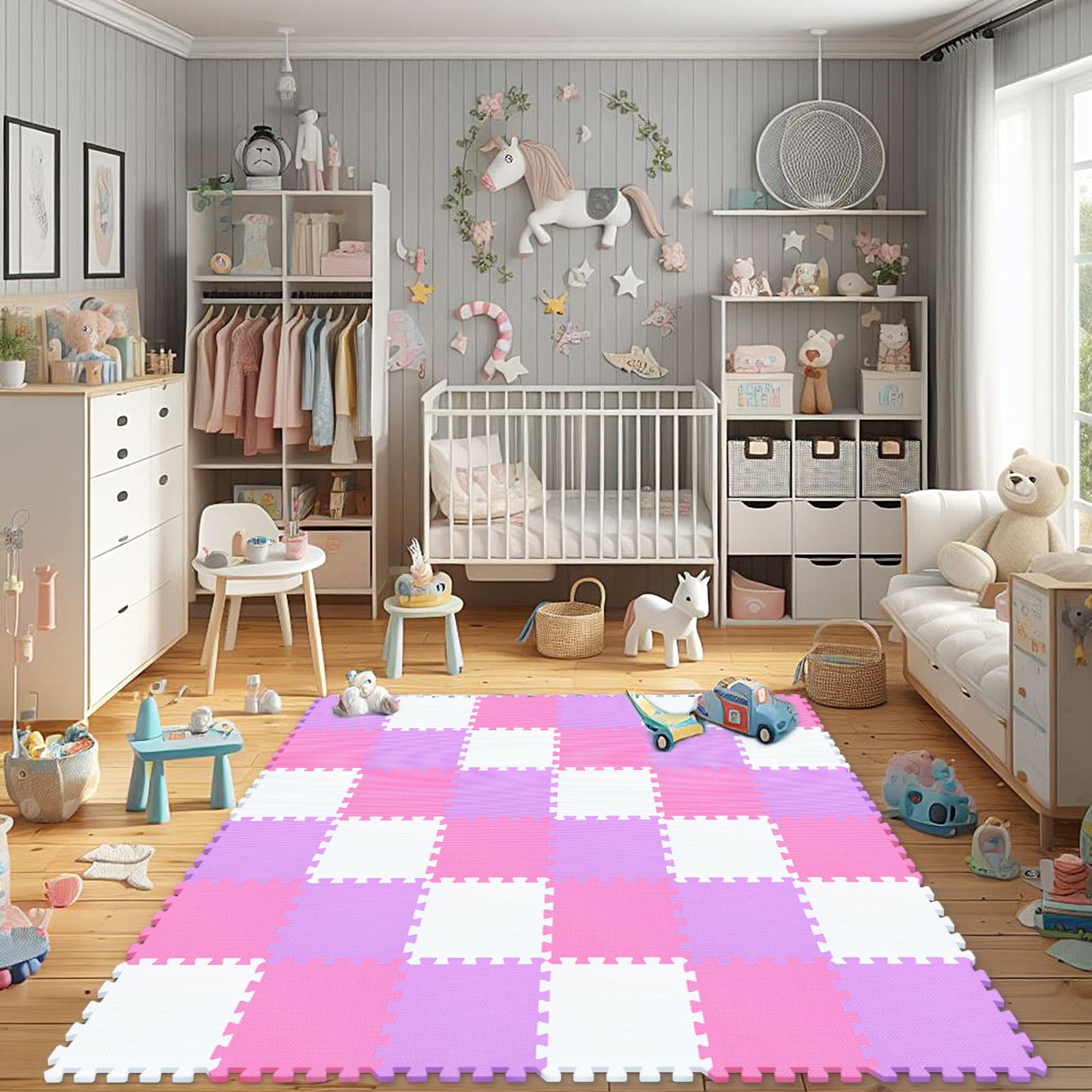 qqpp soft puzzle mat close-up highlighting non-toxic materials