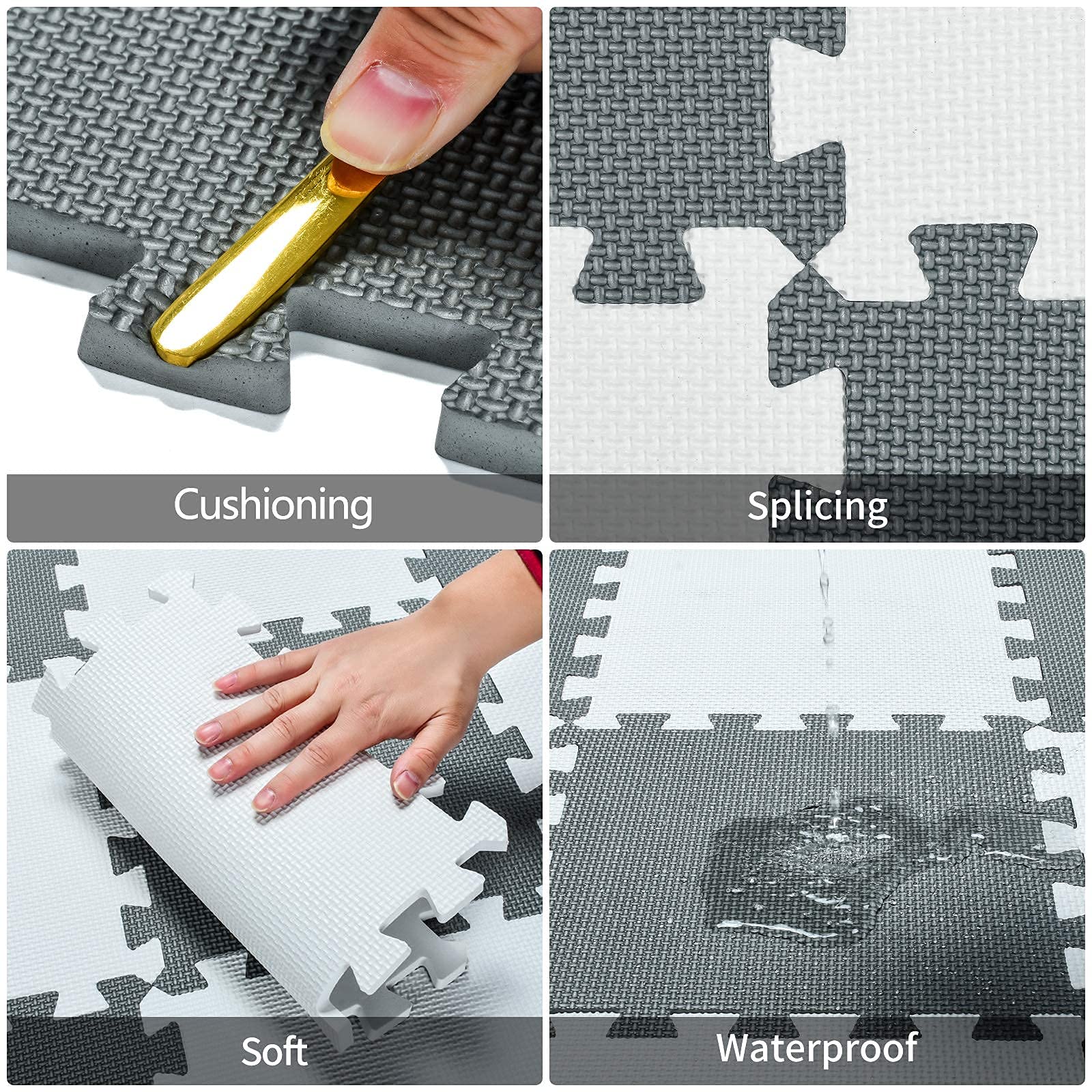 qqpp Yoga and exercise using qqpp EVA foam beige mat for comfortable stretches