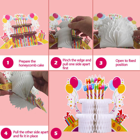 Qquetiee three-tier birthday centerpiece creates a striking center stage for celebrations