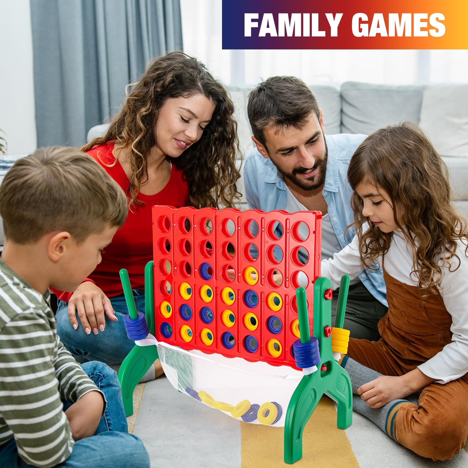 Qrooper indoor floor play with giant board for family-friendly competition