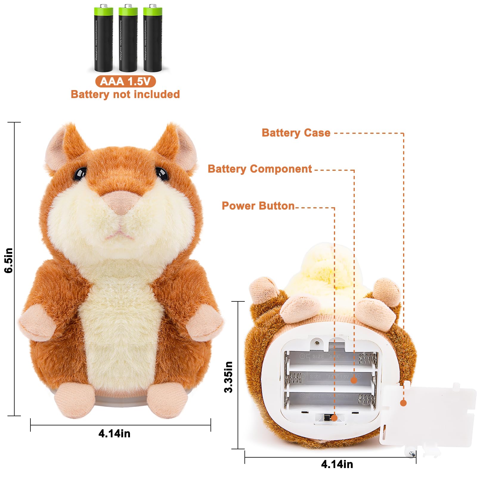 Qrooper Talking Hamster vivid voice in action during play