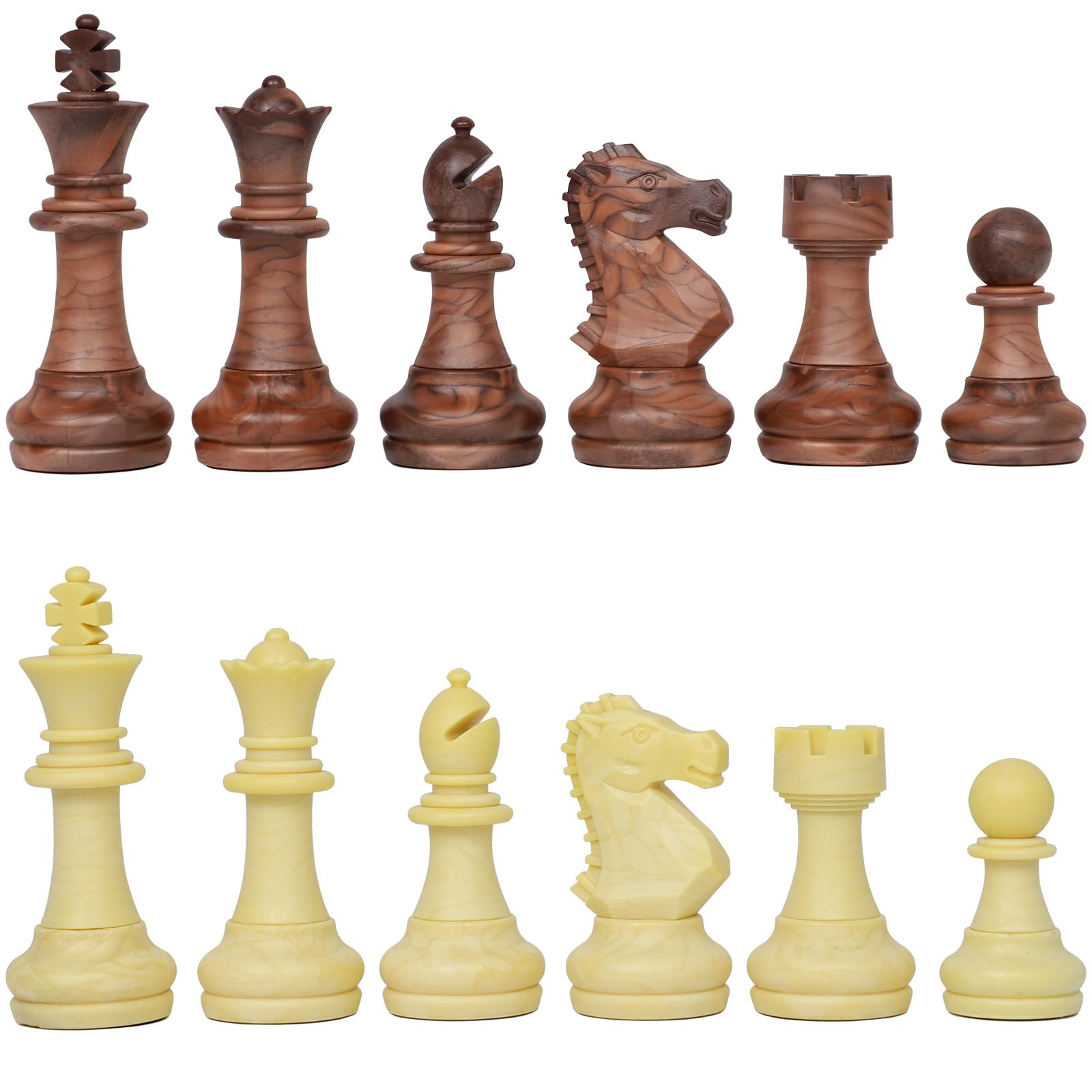 Qryovsa Staunton king 29mm close up showing weighted feel for steadier games