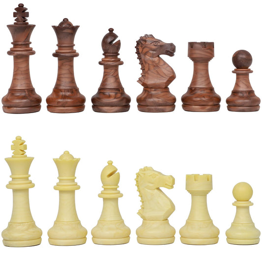 Qryovsa Staunton king 29mm close up showing weighted feel for steadier games