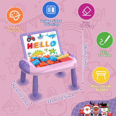 Qrytoi curved-edge design ensures safe, comfortable drawing and writing for toddlers.