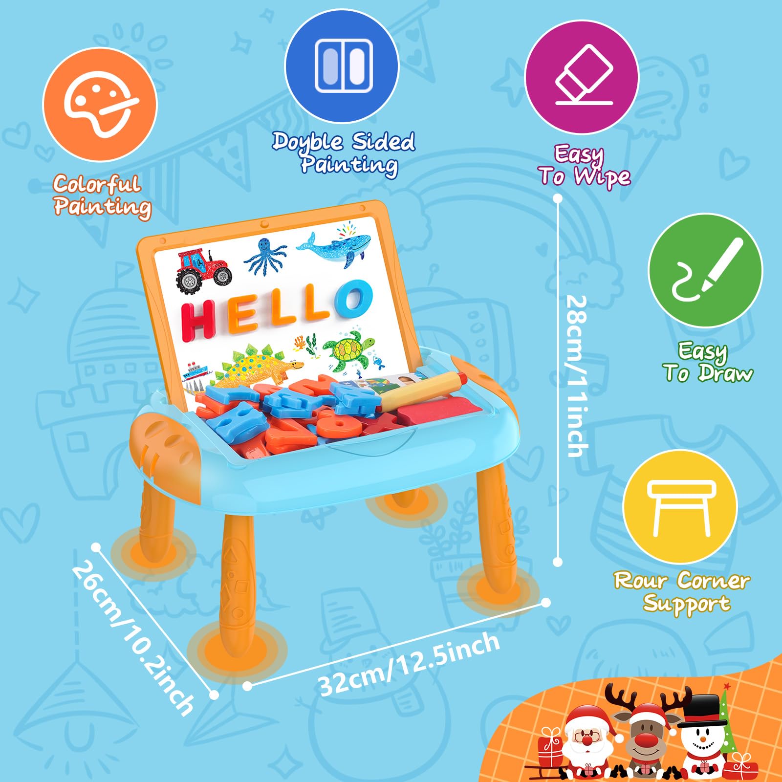 Qrytoi portable sketch surface with detachable legs for home or travel.