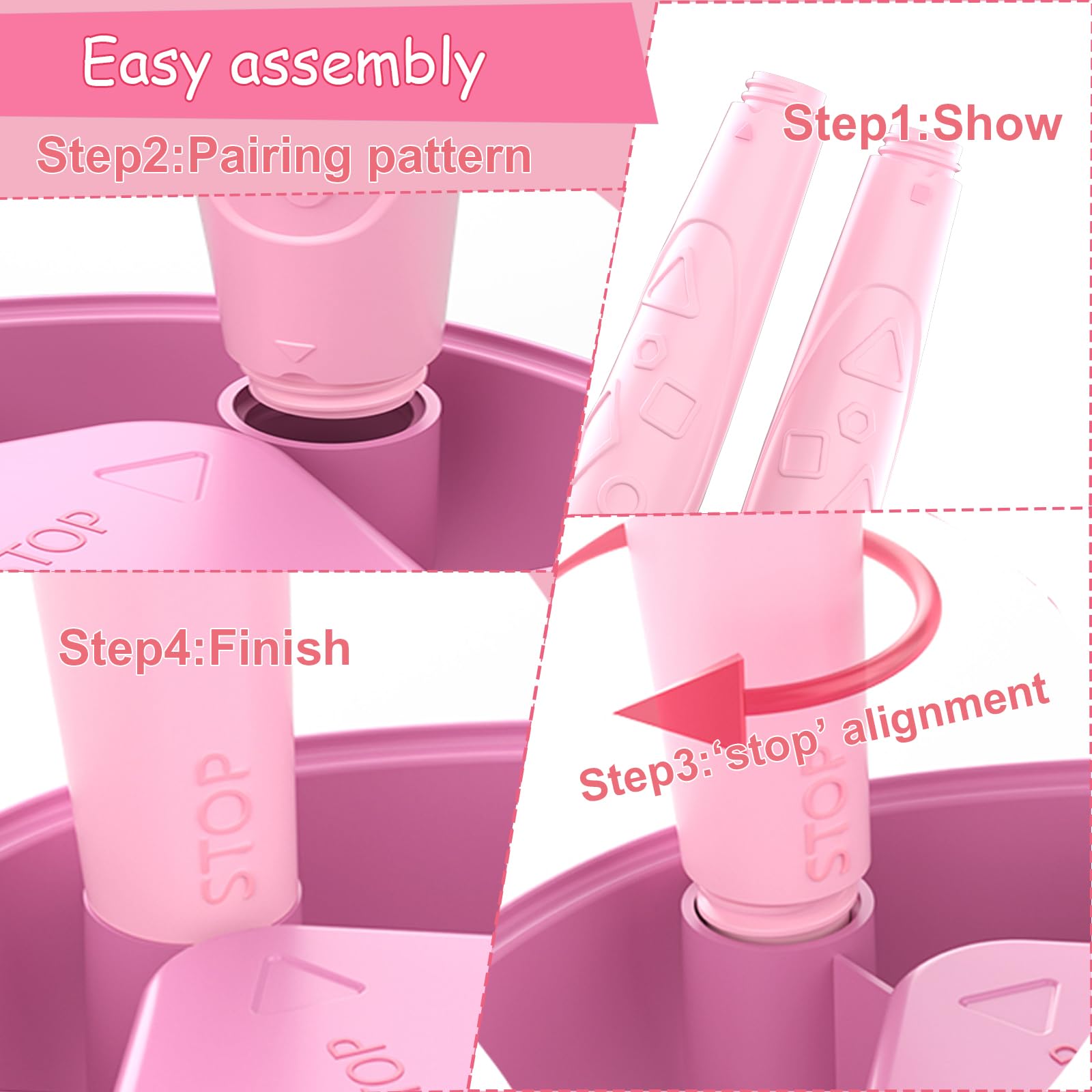 Qrytoi Unicorn Doodle Board accessories with chalk holder and eraser