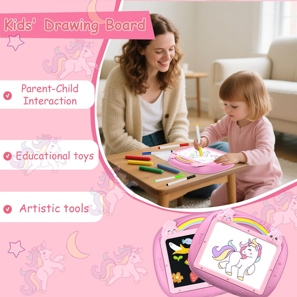 Qrytoi Unicorn Doodle Board curved edges ensuring safe play