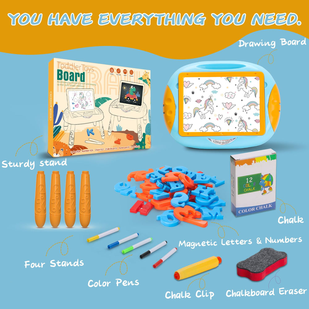Qrytoi versatile toddler easel supports counting and color recognition in daily play.