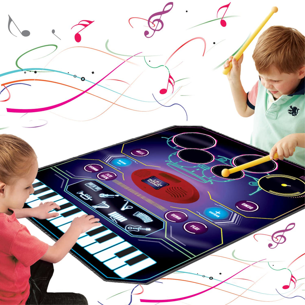 QShark 2in1 toy drum set for creative rhythm play and exploration
