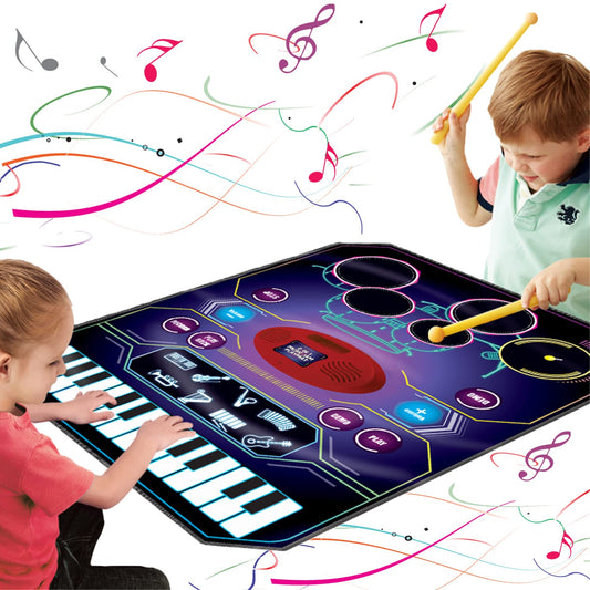 QShark 2in1 toy drum set for creative rhythm play and exploration