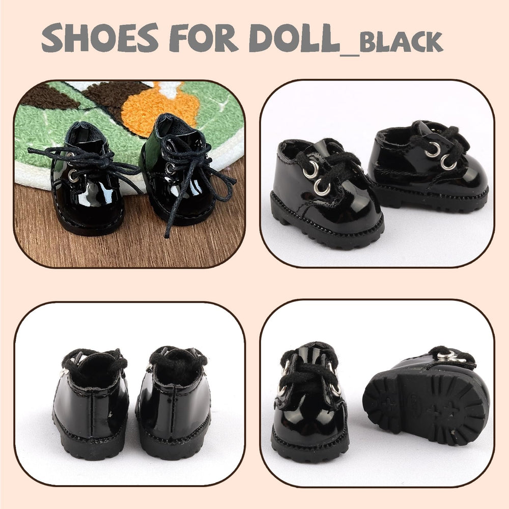 QSKJJI mini shoes feature laces and PU leather for durable play-ready fashion.