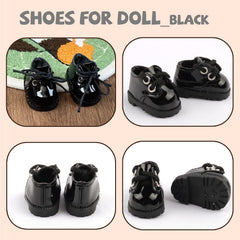 QSKJJI mini shoes feature laces and PU leather for durable play-ready fashion.