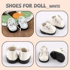 QSKJJI 3-pair doll footwear highlights colorfast material for long-lasting outfits.