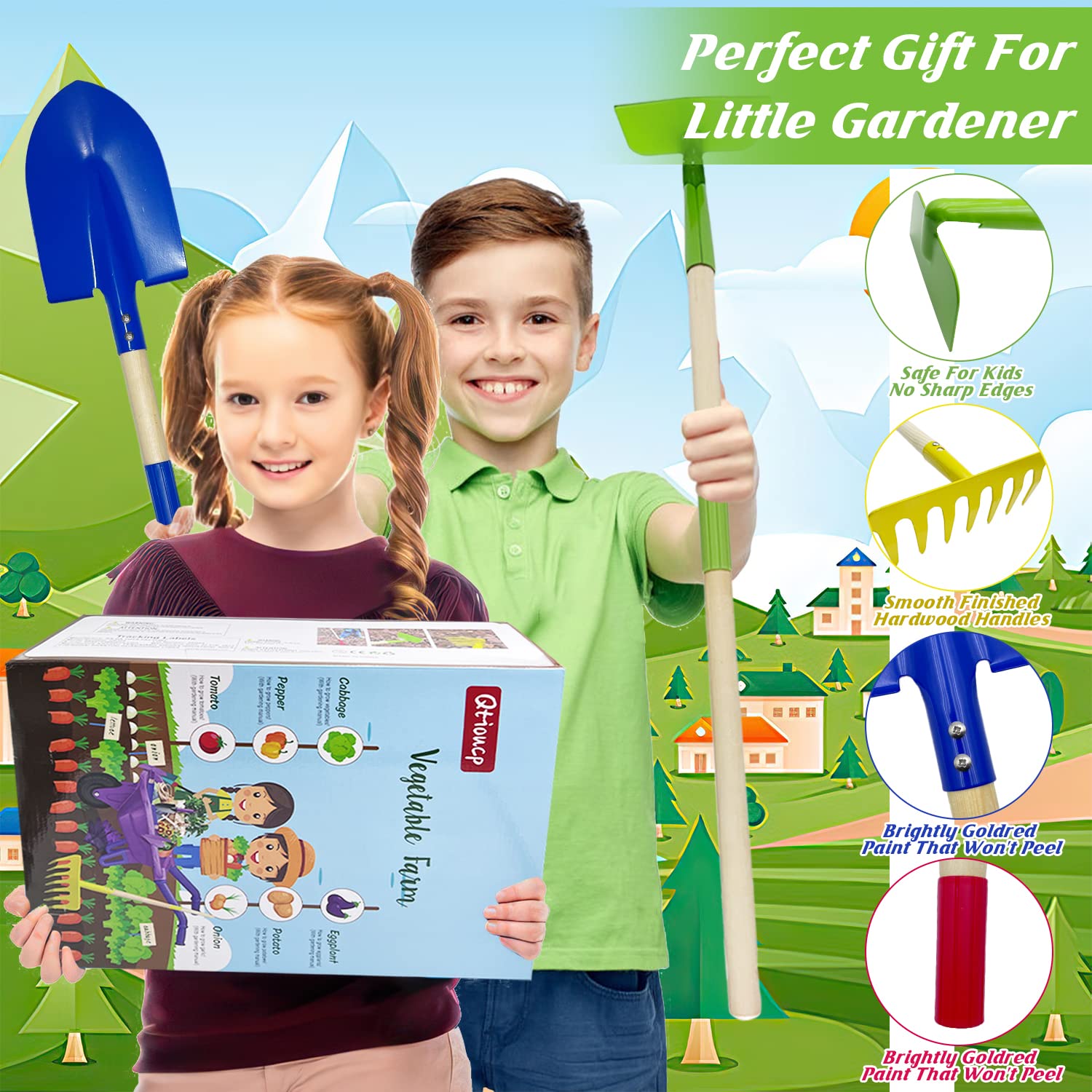 Qtioucp gardening gloves for safe outdoor play