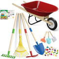 Qtioucp kids wheelbarrow set assembly video demonstrates easy setup for parents.