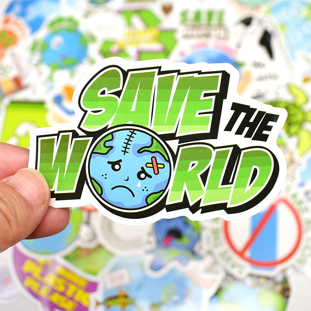QTL Earth Day decals, waterproof and sun-resistant for outdoor crafts.