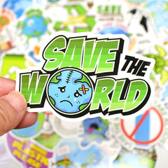 QTL Earth Day decals, waterproof and sun-resistant for outdoor crafts.