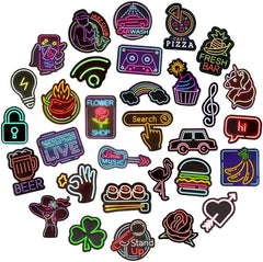 QTL Neon stickers laptop decoration for personalizing devices and quick recognition.