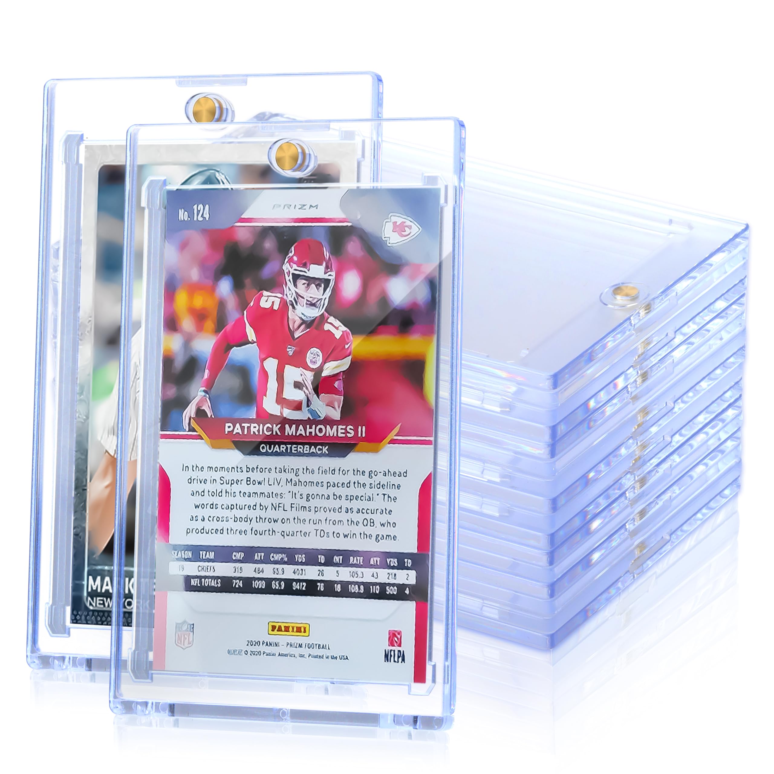 QTYORD magnetic card holder front view with compact 35pt protection