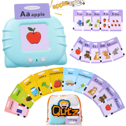 QuTZ ABC talking flash cards in alphabet and numbers view enhances early literacy