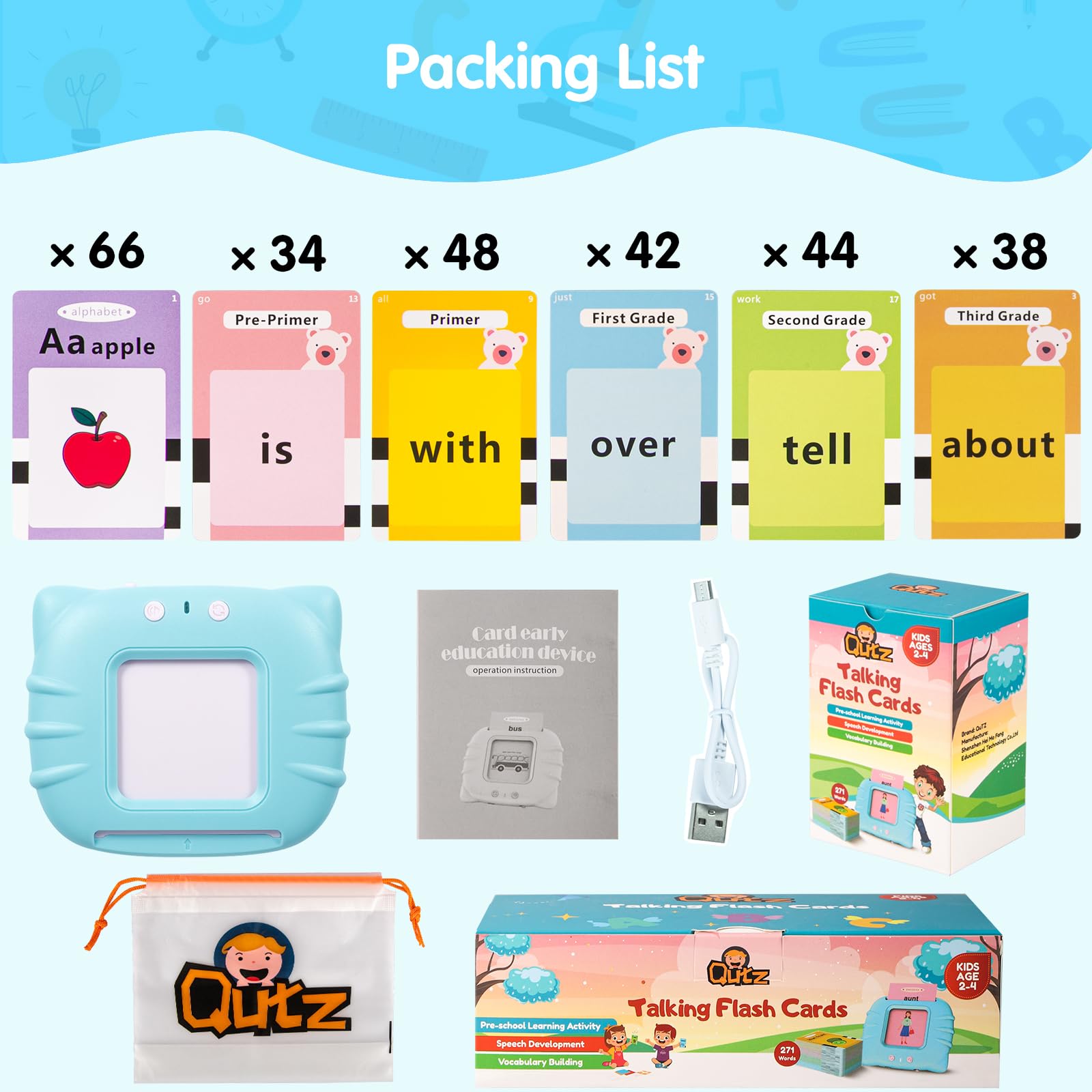 QuTZ Talking Flash Cards make a thoughtful educational gift for young children.