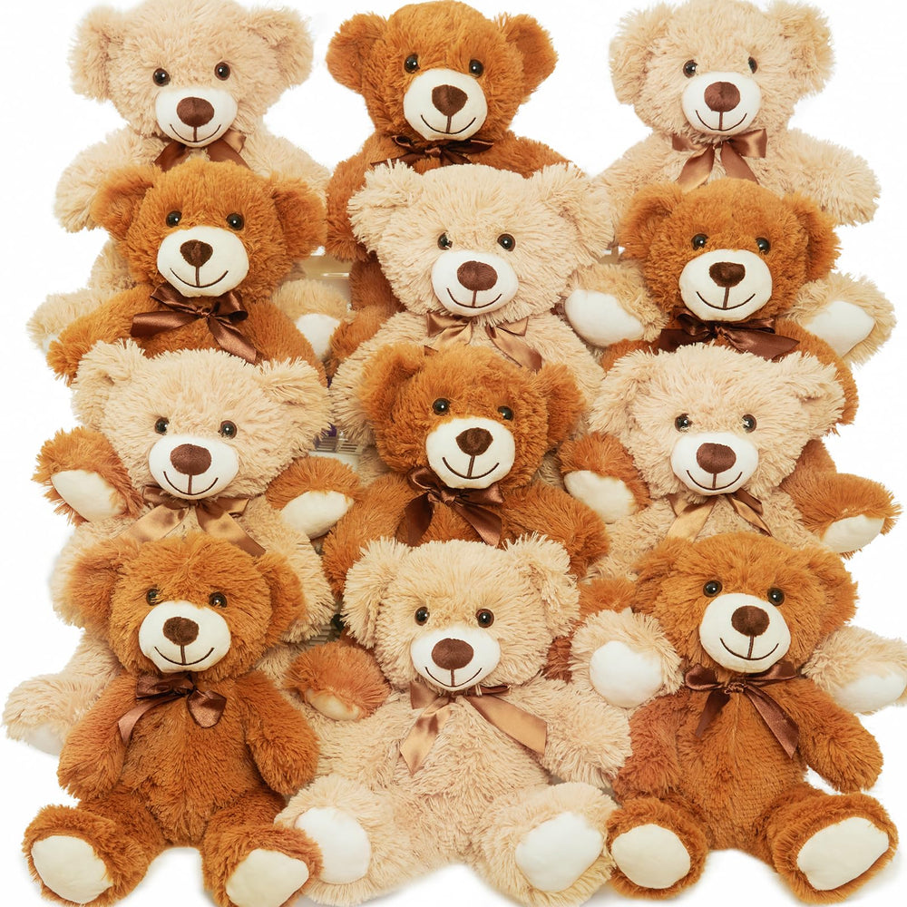 Quaakssi teddy bears bulk 12-pack ready for gifts and decor.
