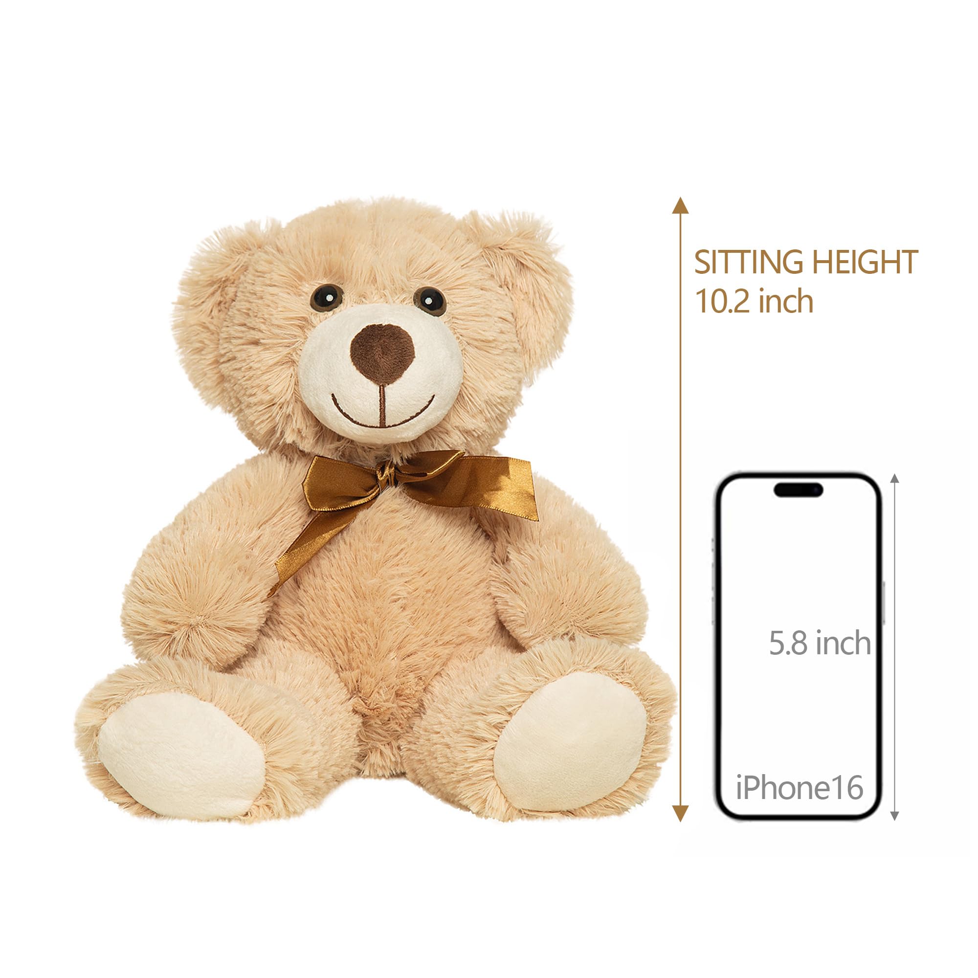 Quaakssi 13.5-inch plush bears in a 5-pack for ages 3 and up.