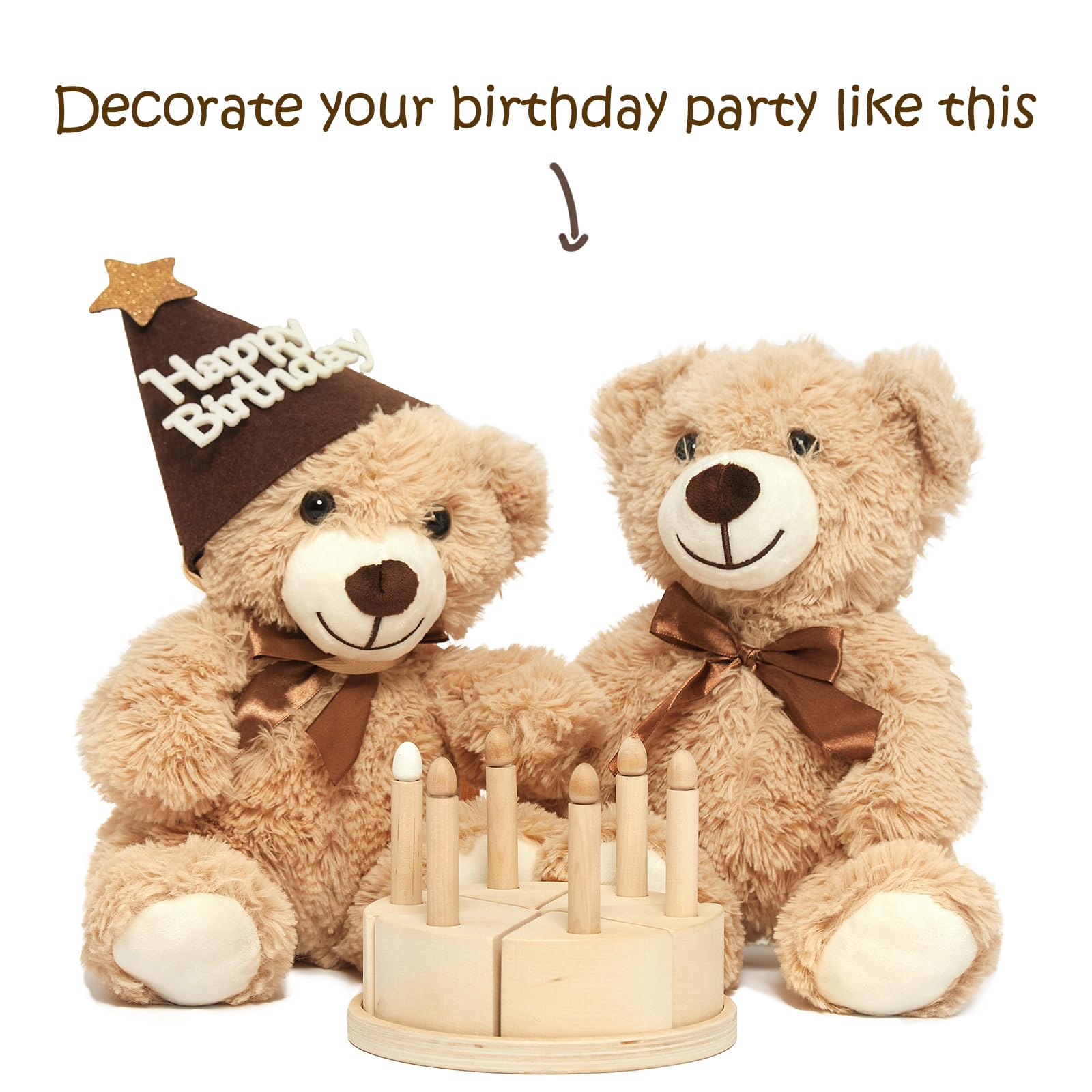 Quaakssi teddy bears centerpieces enhance party décor and photos.