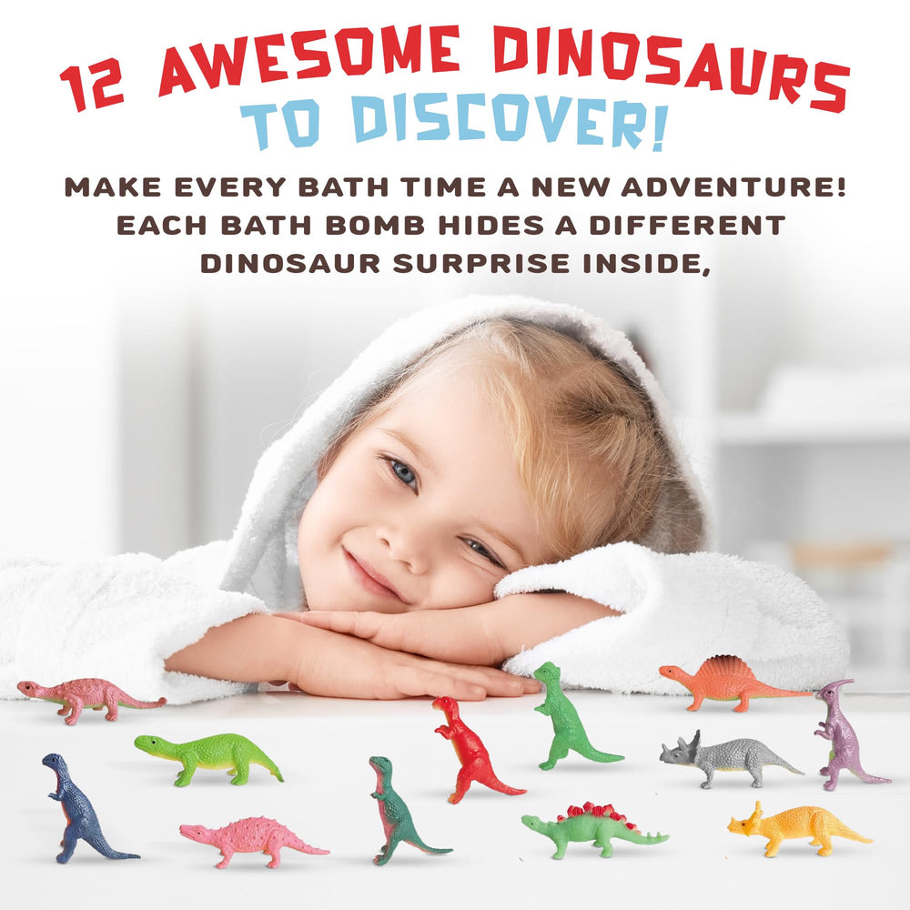 Quack Quack Moo bath bombs with dinosaur eggs promote calmer bedtimes.