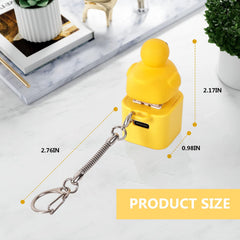 Quacking Duck keychain held in hand demonstrating ergonomic grip.