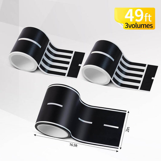 Quadafy road tape easy tear demonstrates quick setup on flat surfaces.