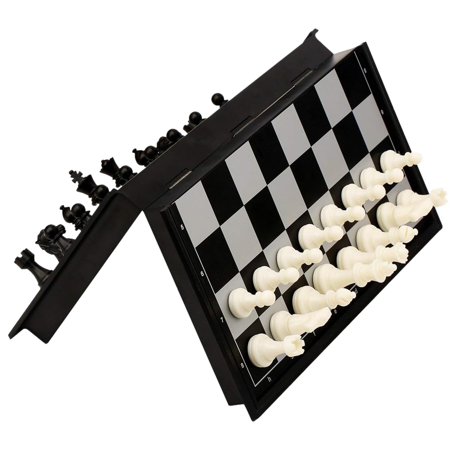 QuadPro magnetic travel chess board open for on-the-go play