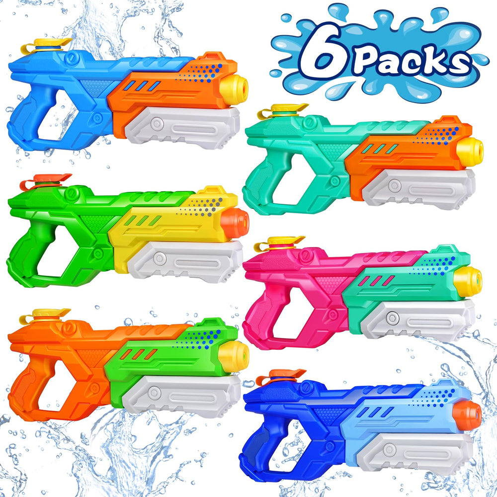 Quanquer 600cc water gun bulk pack in rainbow colors for vibrant family battles