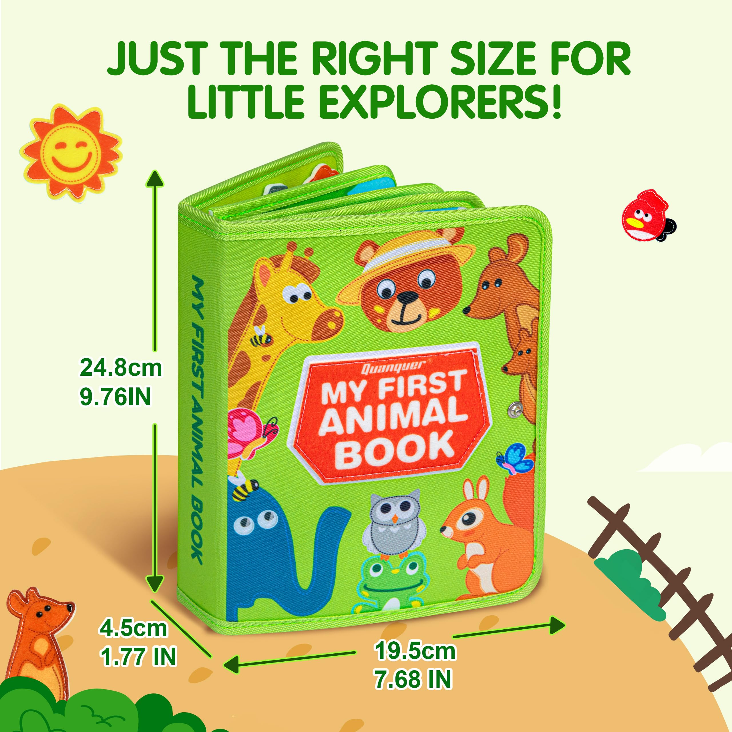 Quanquer Animal Busy Book gift-ready packaging signals a thoughtful birthday gift.