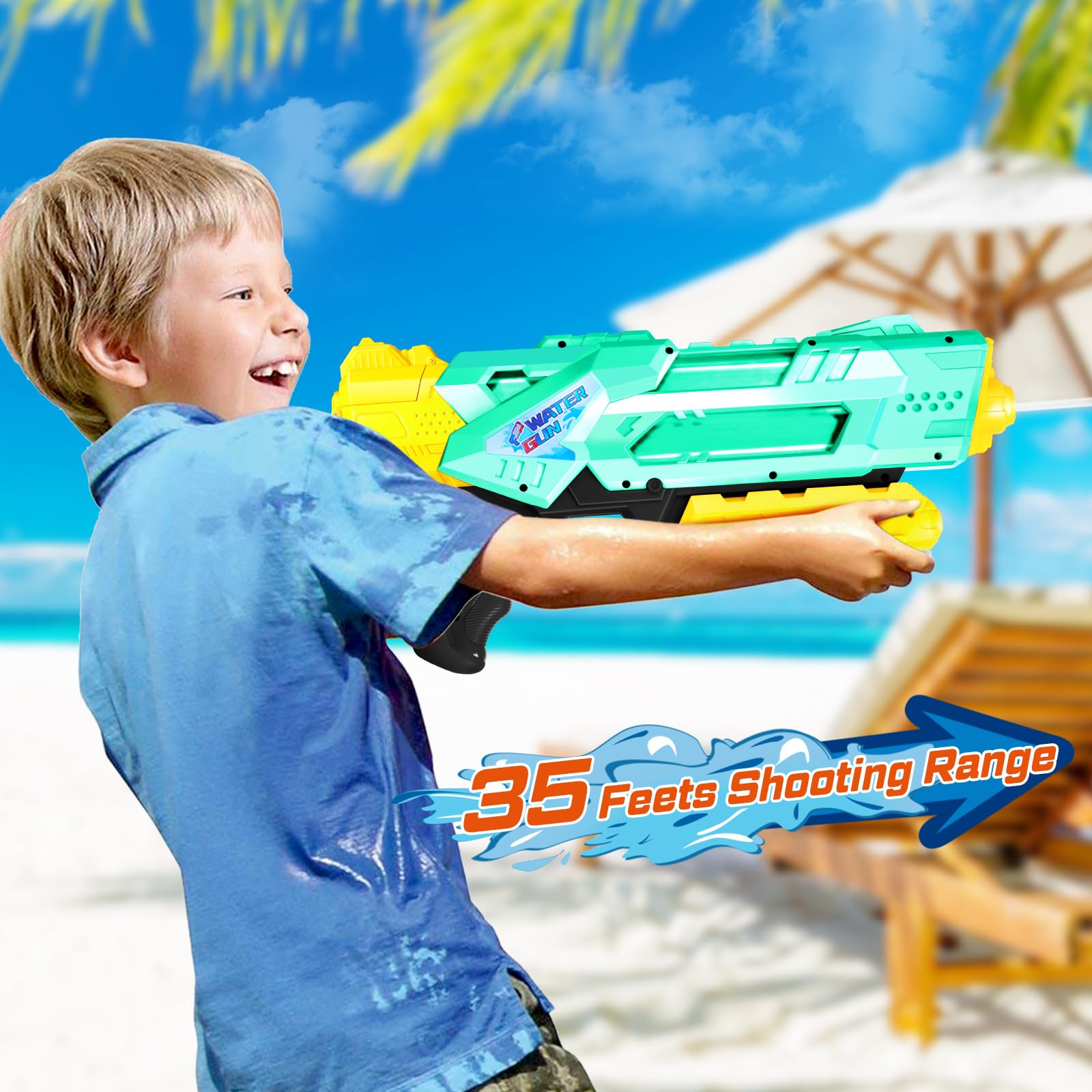 Quanquer colorful water guns designed for both kids and adults.