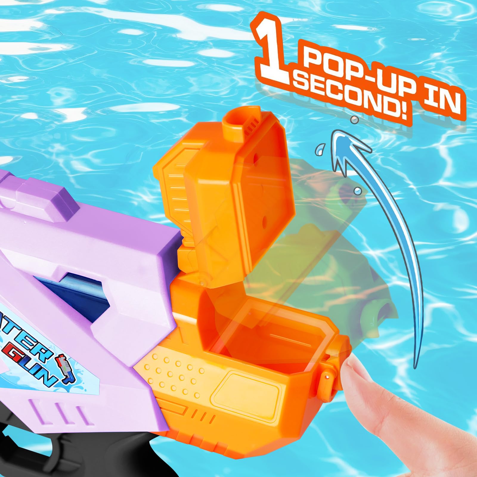 Quanquer easy-refill water gun helps you stay in the fight longer.