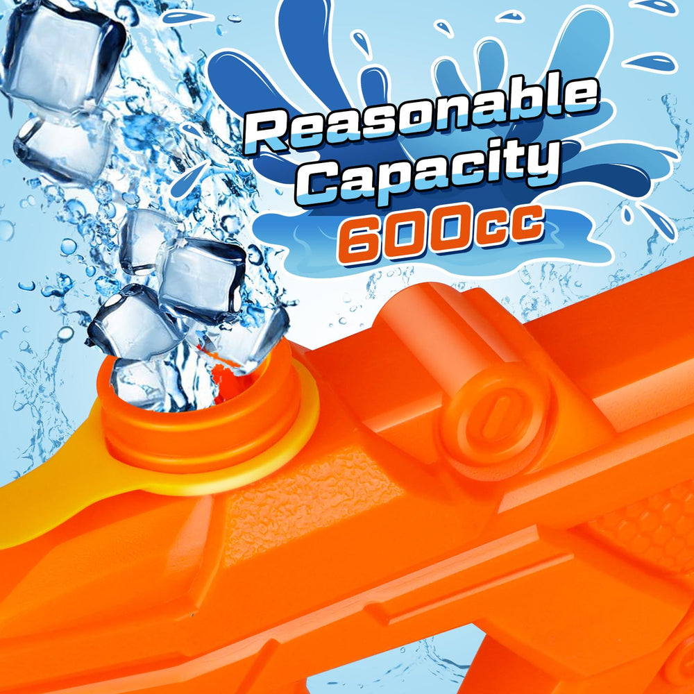 Quanquer high-capacity 600cc blaster for longer water fun without refills