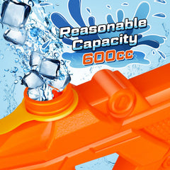 Quanquer high-capacity 600cc blaster for longer water fun without refills