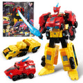 Quantum Heroes DINOSTER Raptor Tron robot front view for imaginative play and dexterity.