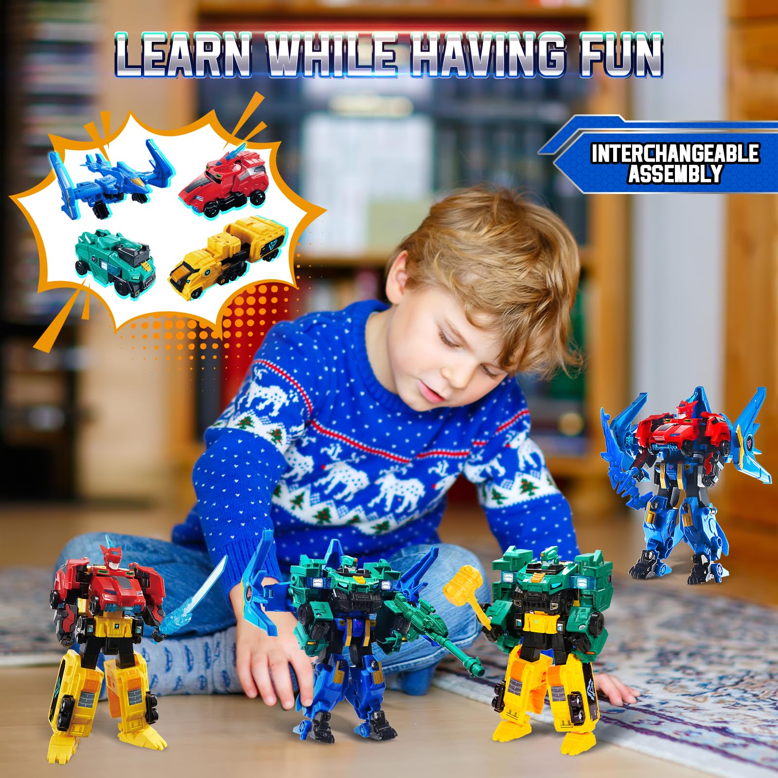 Quantum Heroes Dinoster two-in-one transform robot demonstrates quick vehicle-to-robot switch.